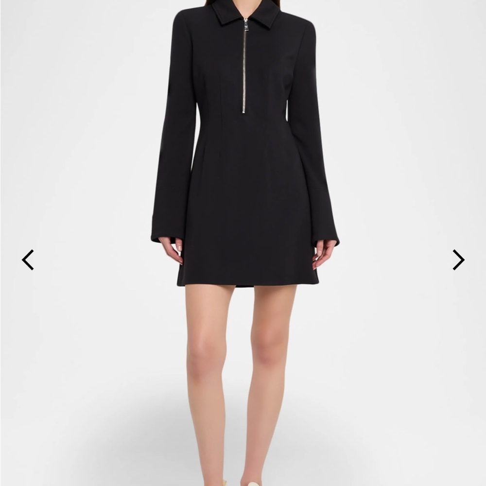 Veronica Beard Capelle Half Zip Long Sleeve Dress